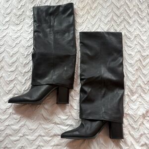 Boohoo Black Over the Knee Boots